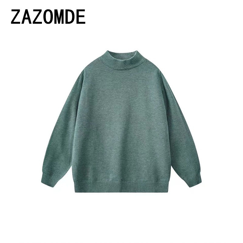 Quality Winter Clothing Brand - Zazomde เสื้อสเวตเตอร์แบบสวมหัวสำหรับผู้ชายเสื้อแบบถักอบอุ่นถักสีพื้นคลาสสิกคุณภาพสูงสำหรับใส่ทุกวัน