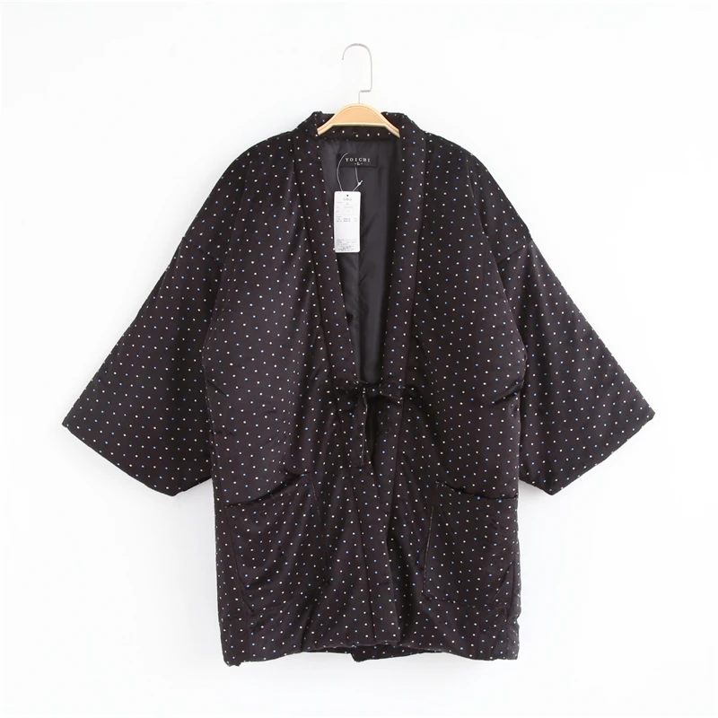 Traditional Winter Japanese Clothing - เสื้อฮาเท็นญี่ปุ่นสำหรับผู้ชาย เสื้อคิโมโนสำหรับผู้หญิง เสื้อโค้ทผ้าฝ้ายกันหนาว เสื้อฮาโอริหนา เสื้อผ้าเอเชีย ชุดใส่ในบ้าน