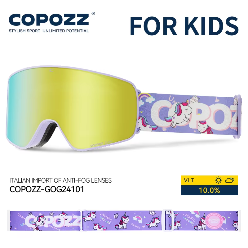 Winter Clothing Layers - COPOZZ แม่เหล็กเด็กแว่นตาสกีฤดูหนาว 2 S Quick-เปลี่ยนคู่ชั้นแว่นตาสกี Anti-FOG