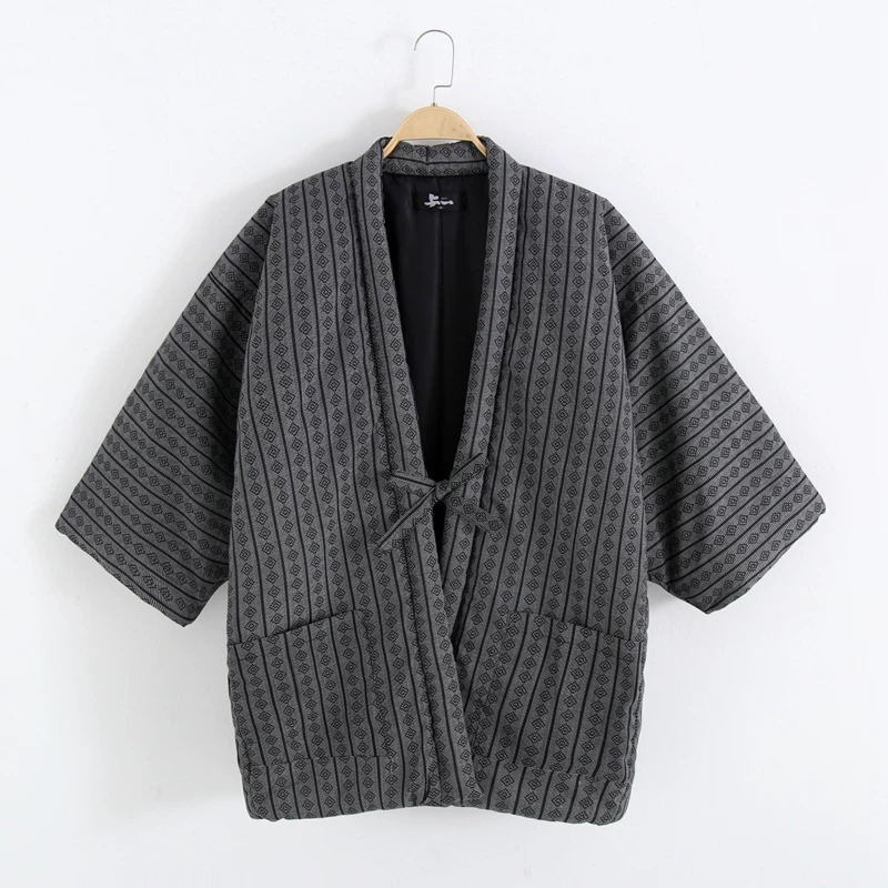Traditional Winter Japanese Clothing - เสื้อแจ็คเก็ตฮันเทนใหม่สำหรับผู้ชาย เสื้อคลุมคาร์ดิแกนแบบญี่ปุ่นโบราณ เสื้อคิโมโนซามูไรสำหรับฤดูหนาว ยูกาตะ เสื้อผ้าใส่ในบ้านแบบเอเชีย ฮาโอริสำหรับผู้หญิง