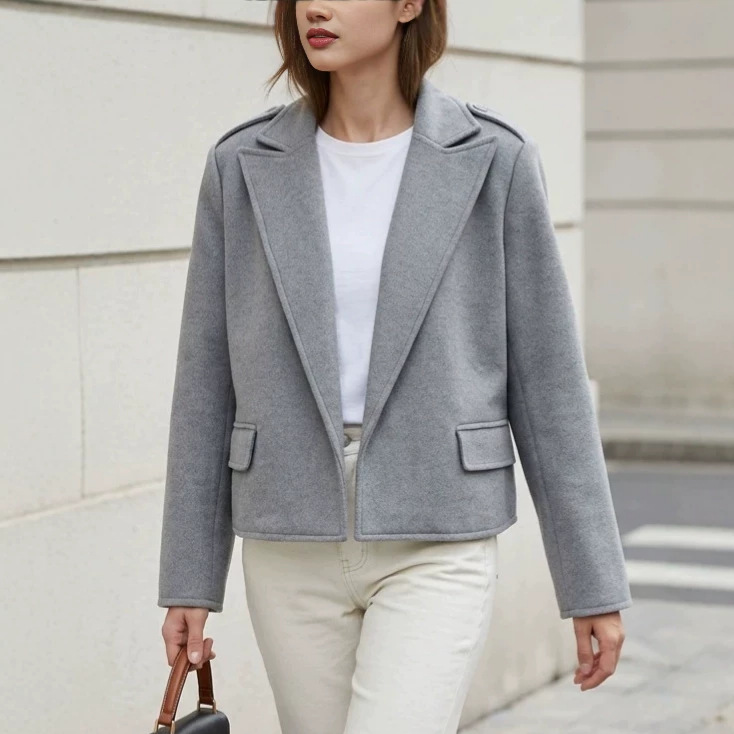Winter Clothing Colors 2026 - เสื้อแจ็คเก็ตบอมเบอร์ผู้หญิง ฤดูใบไม้ผลิ-ฤดูใบไม้ร่วง 2026 คอโอ ซิป กระเป๋าคู่