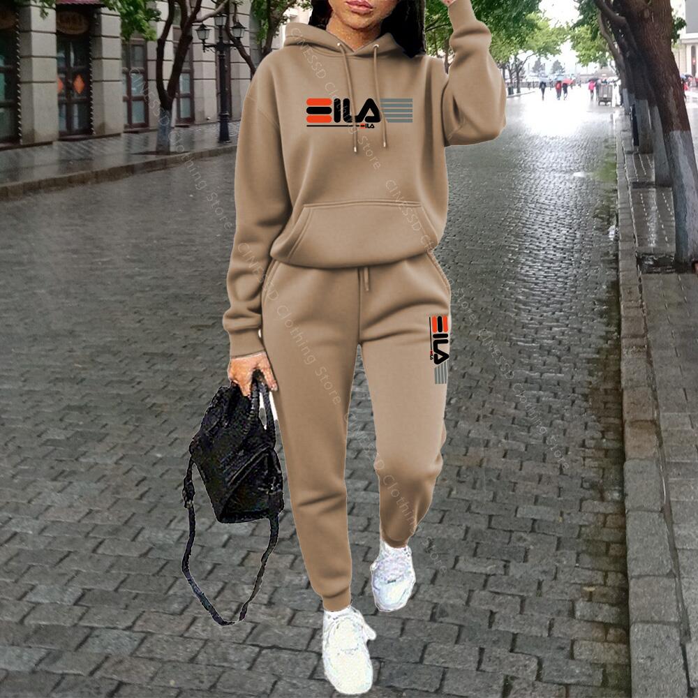 Quality Winter Clothing Brand - ชุดเสื้อผ้าผู้หญิง ฤดูใบไม้ร่วง ฤดูหนาว เสื้อฮู้ด กางเกง แฟชั่น