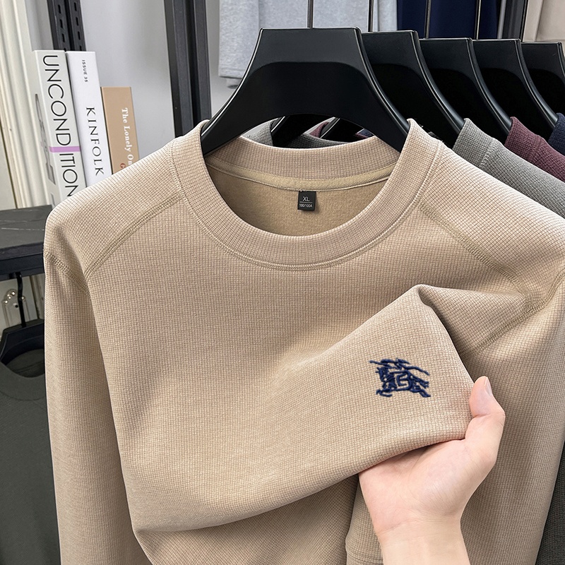 Quality Winter Clothing Brand - เสื้อผ้าผู้ชายคุณภาพสูง แบรนด์ขายดี รุ่นใหม่สำหรับฤดูใบไม้ร่วง เสื้อสเวตเตอร์ถักกำมะหยี่อุ่นสบาย ปักลายสไตล์นักขี่ม้า Paul
