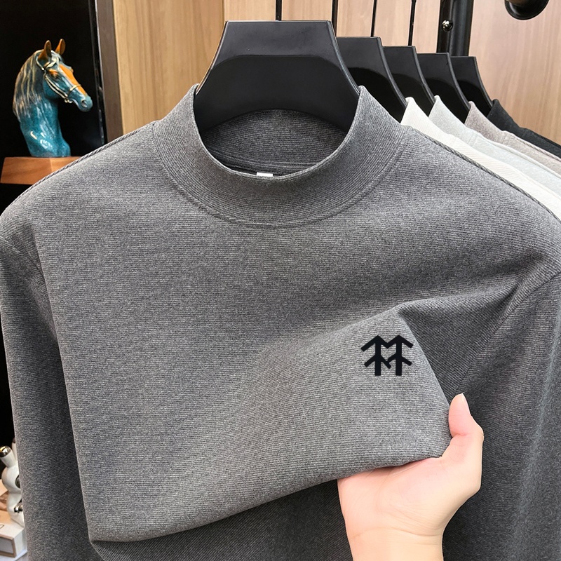 Winter Clothing Layers - เสื้อยืดพิมพ์ลายสำหรับผู้ชาย ให้ความอบอุ่นในฤดูใบไม้ร่วงและฤดูหนาว แฟชั่นสบายๆ แขนยาว คอทรงโอ เสื้อชั้นในที่ประณีตและใช้งานได้หลากหลาย