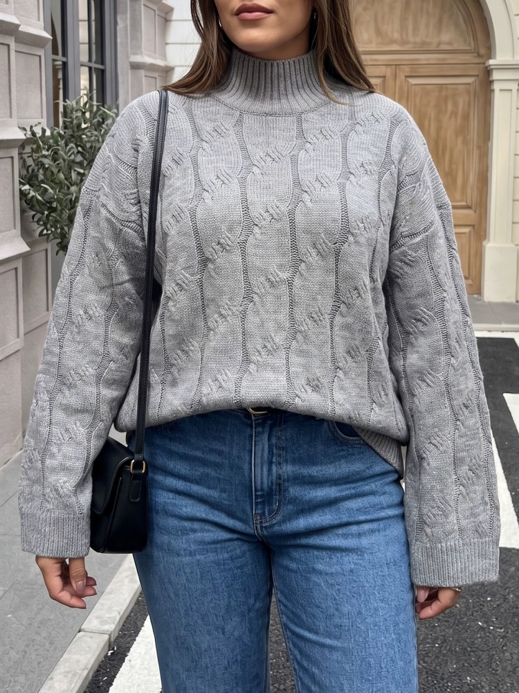 เสื้อสเวตเตอร์ถักแขนยาวลำลองสำ - Winter Clothing Plus Size บทวิจารณ์และราคา