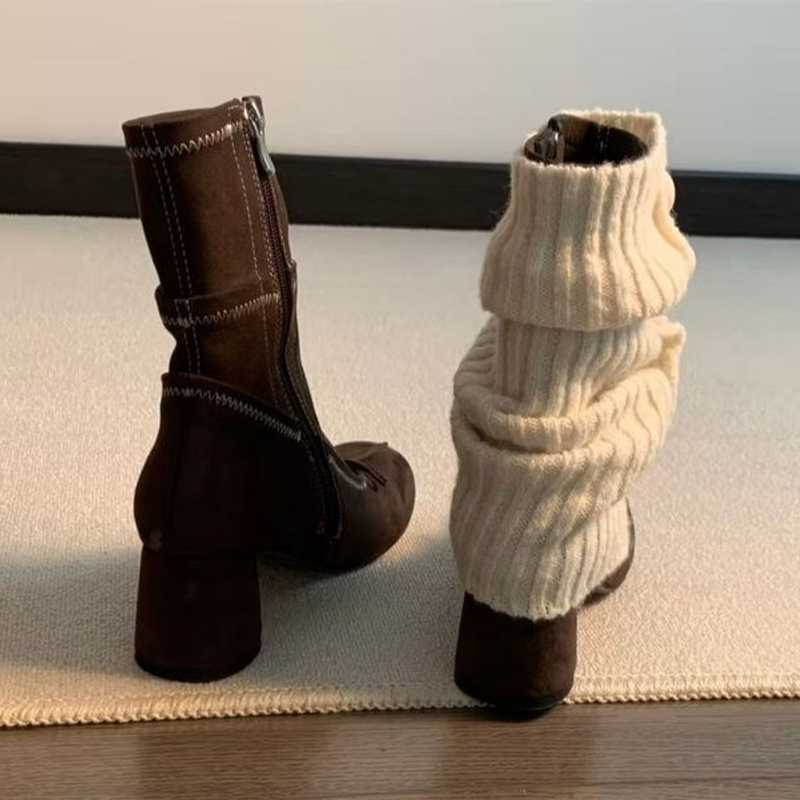 รองเท้าบูทส้นสูงแบบผูกโบว์สำหร - Winter Clothing Clearance Sale บทวิจารณ์และราคา