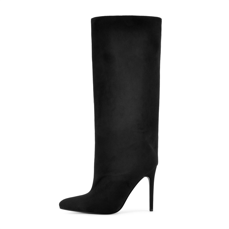 รองเท้าบูทหุ้มข้อสูงสีดำหนังกล - Winter Clothing Clearance Sale บทวิจารณ์และราคา