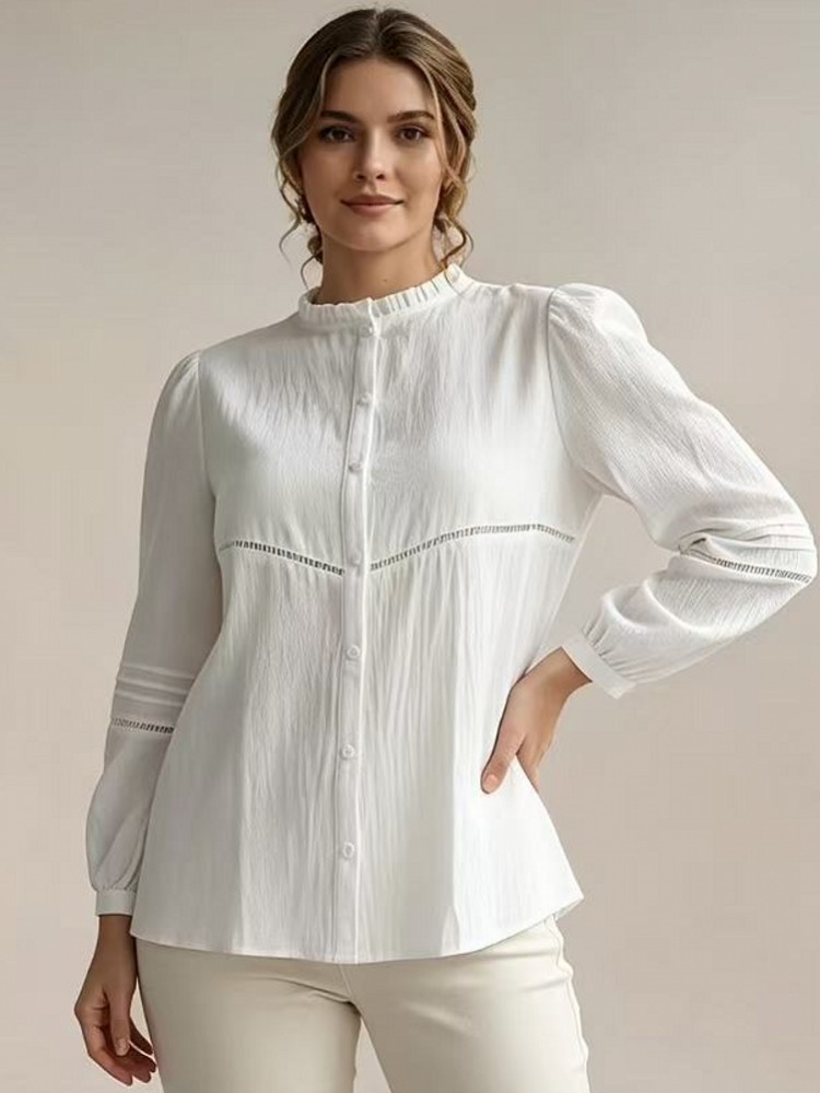 เสื้อเชิ้ตสีขาวแฟชั่นฤดูใบไม้ร - Winter Clothing Plus Size บทวิจารณ์และราคา