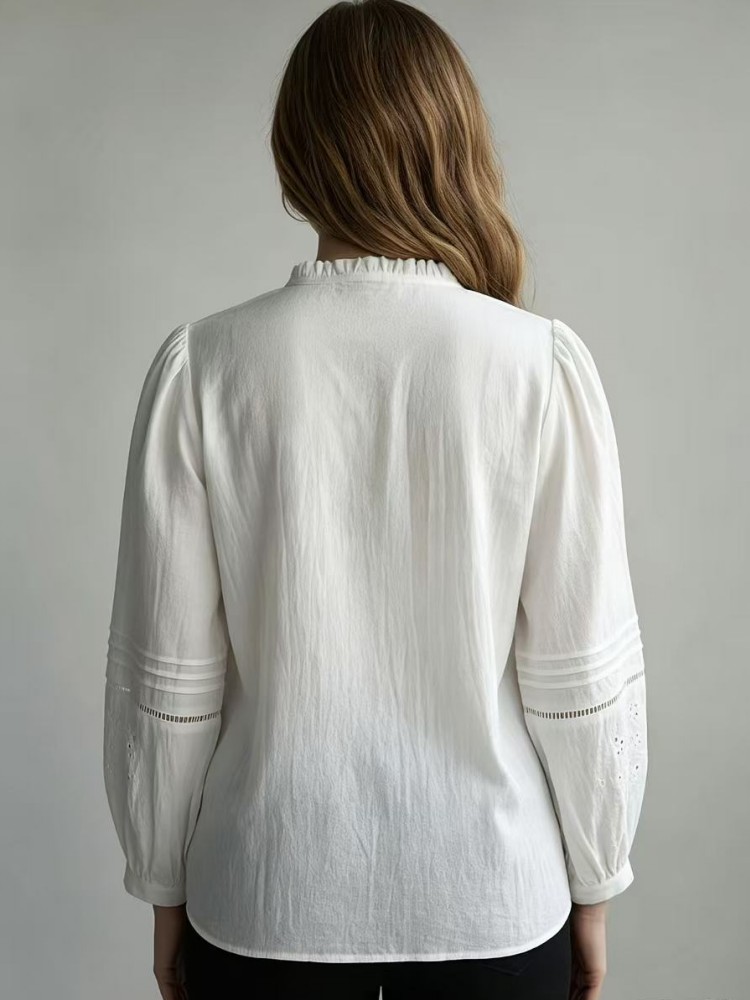 เสื้อเชิ้ตสีขาวแฟชั่นฤดูใบไม้ร - Winter Clothing Plus Size บทวิจารณ์และราคา
