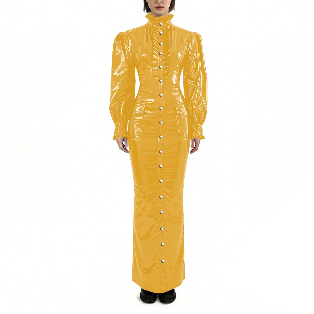 ชุดเดรสยาวทรงดินสอ PVC เงา ไซส - Winter Clothing Plus Size บทวิจารณ์และราคา