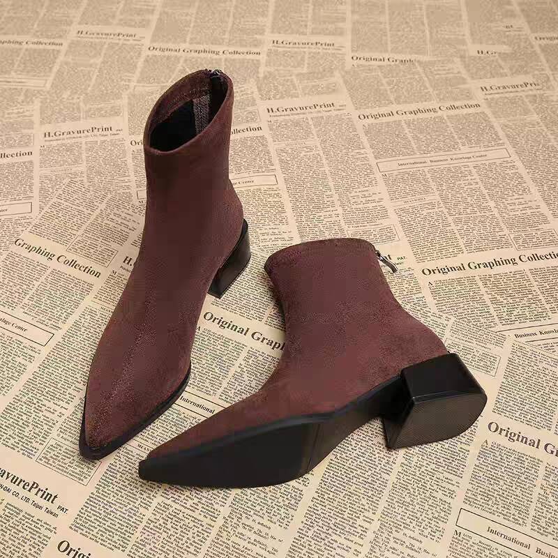รองเท้าบูทส้นเตี้ยผู้หญิงสไตล์ - Winter Clothing Clearance Sale บทวิจารณ์และราคา