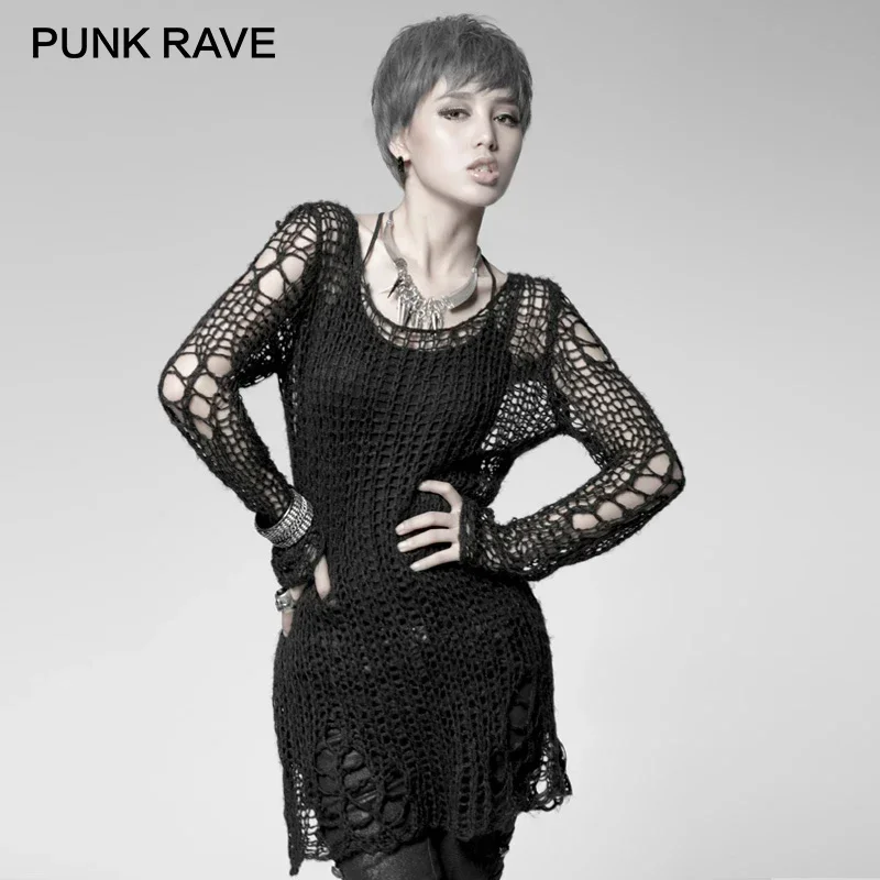 PUNK RAVE เสื้อสเวตเตอร์ลายทาง - Winter Clothing Visuals บทวิจารณ์และราคา