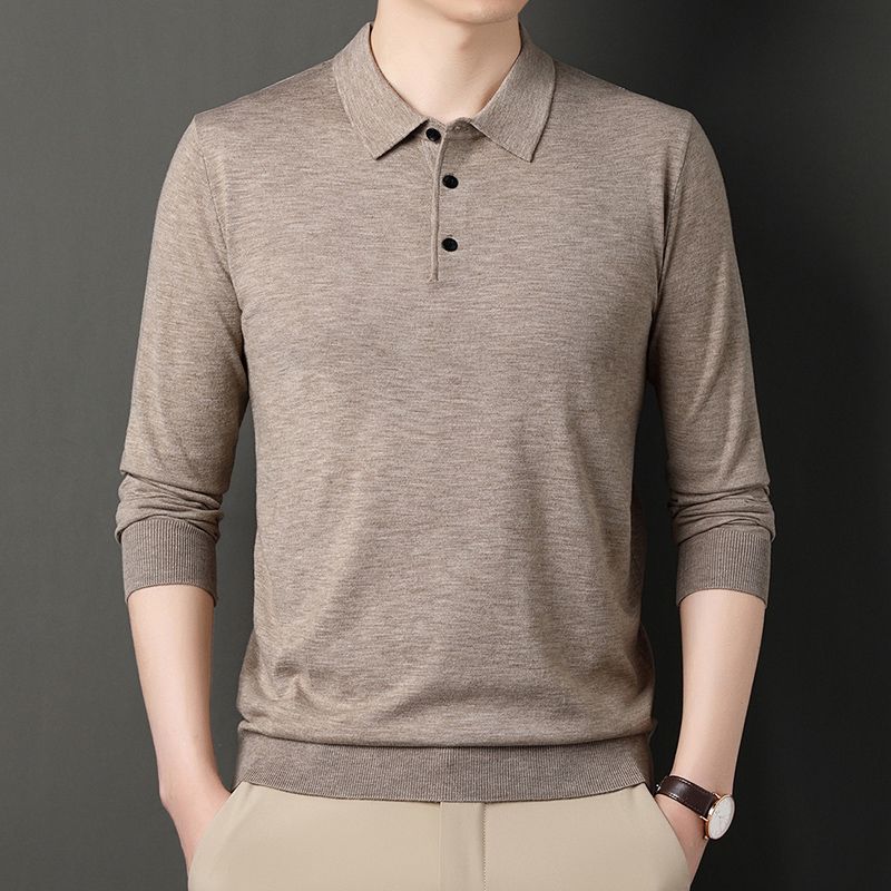 เสื้อโปโลผู้ชายแขนยาวสีพื้น แบ - Quality Winter Clothing Brand บทวิจารณ์และราคา