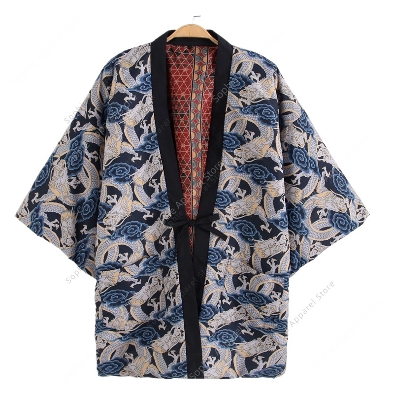 เสื้อคลุมฮาเท็นลายมังกรญี่ปุ่น - Traditional Winter Japanese Clothing บทวิจารณ์และราคา