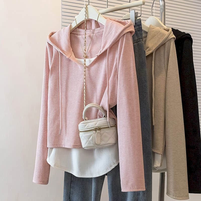 เสื้อยืดมีฮู้ด ดีไซน์สองชิ้นหล - Winter Clothing Colors 2026 บทวิจารณ์และราคา
