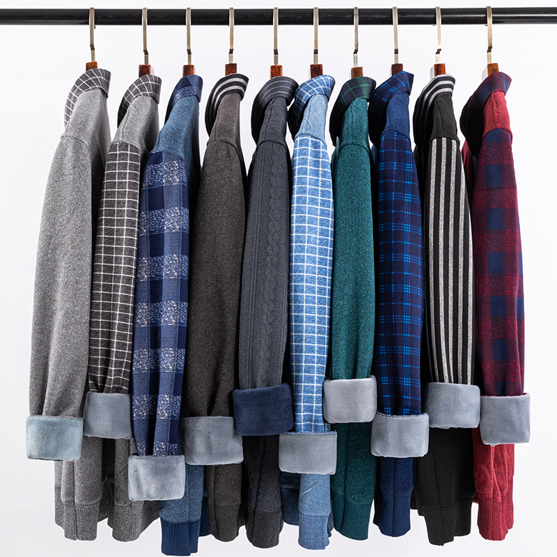 เสื้อเชิ้ตผู้ชายแบบถัก คอปก ทร - Winter Clothing Layers บทวิจารณ์และราคา